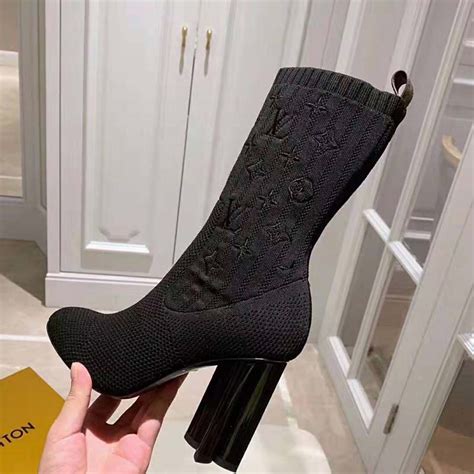 louis vuitton monogram heel boots|Silhouette Ankle Boot .